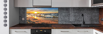 Kitchen splashback Sunset beach