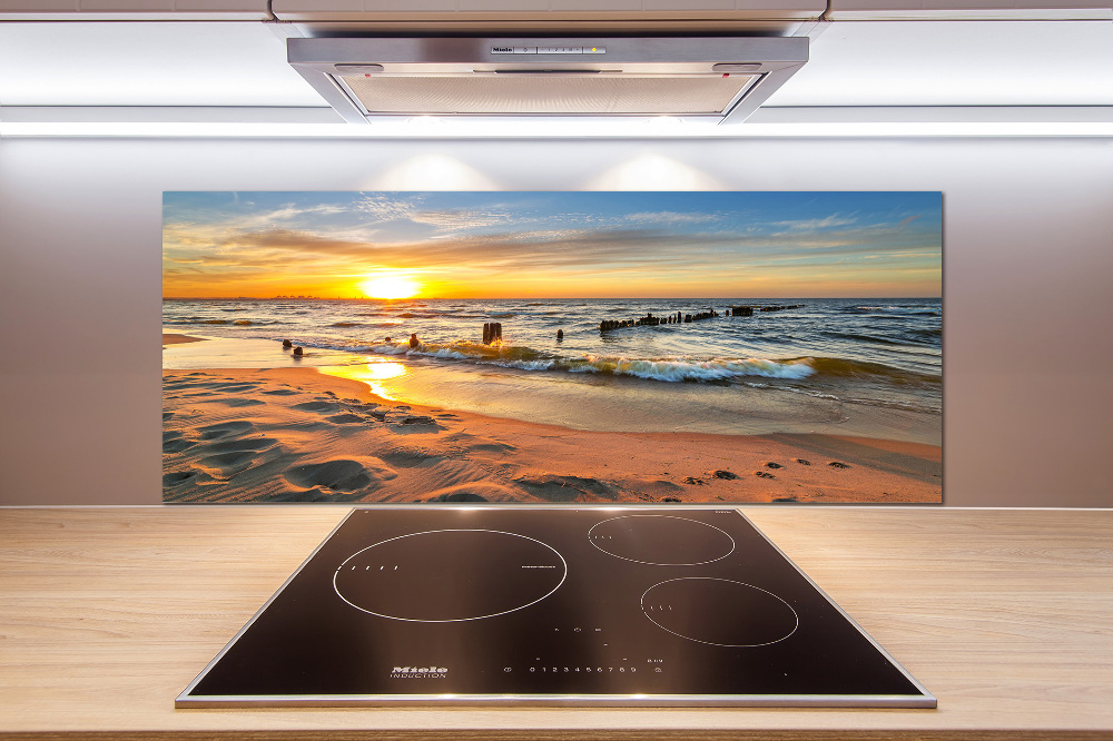 Kitchen splashback Sunset beach