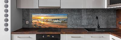 Kitchen splashback Sunset beach