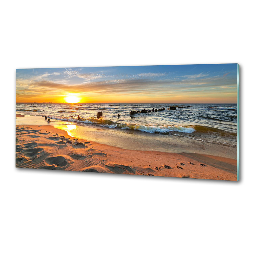 Kitchen splashback Sunset beach