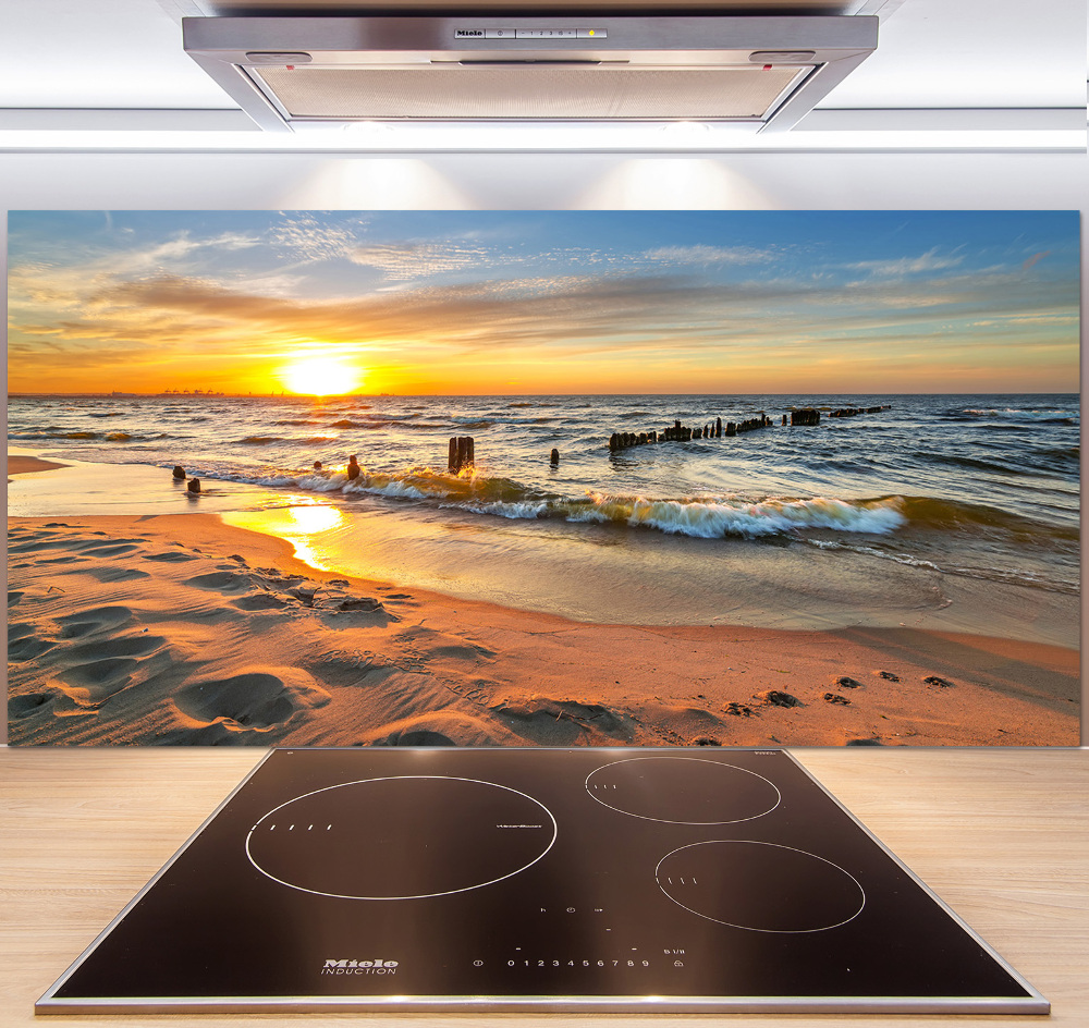 Kitchen splashback Sunset beach