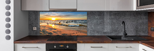 Kitchen splashback Sunset beach