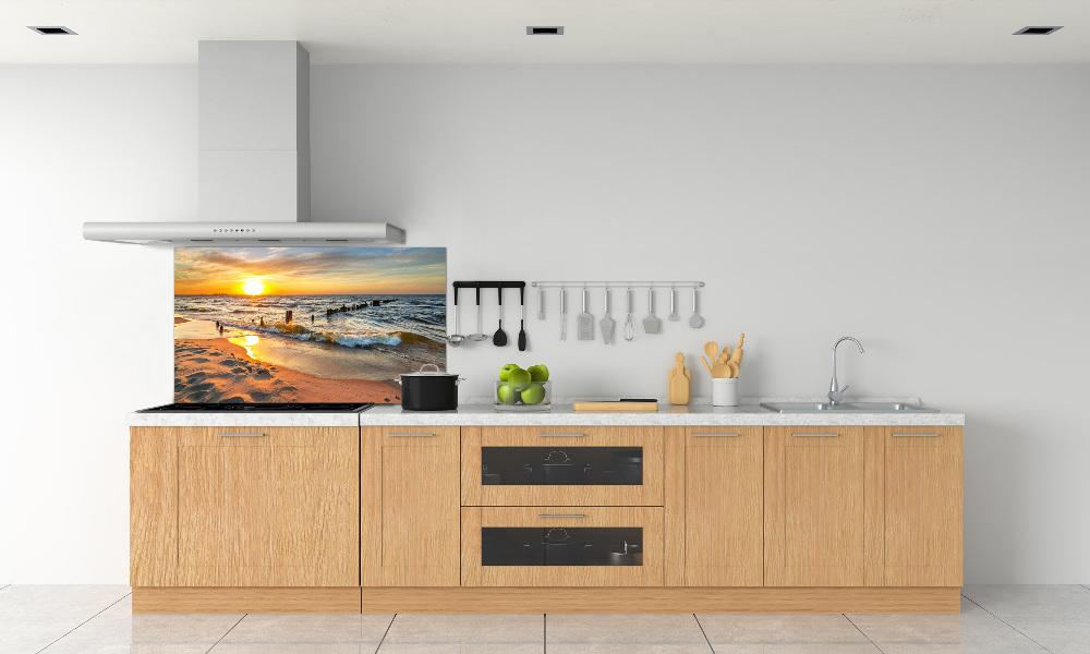 Kitchen splashback Sunset beach