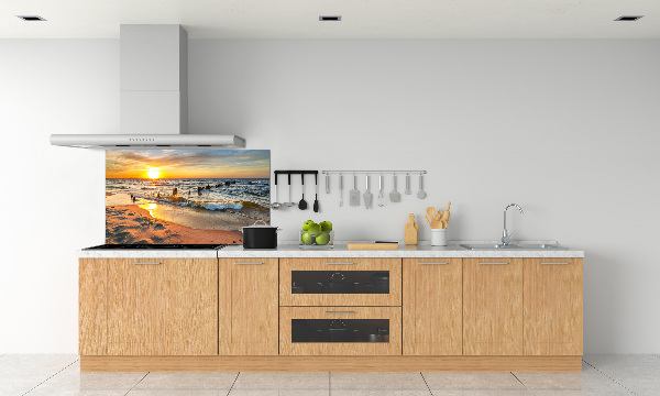 Kitchen splashback Sunset beach