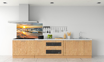 Kitchen splashback Sunset beach