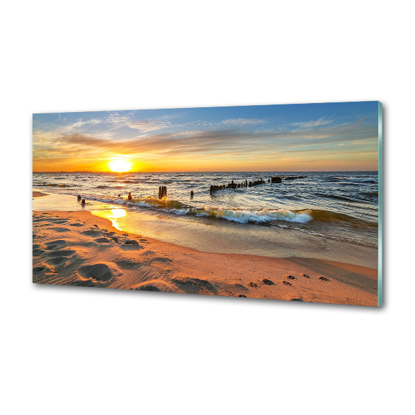 Kitchen splashback Sunset beach