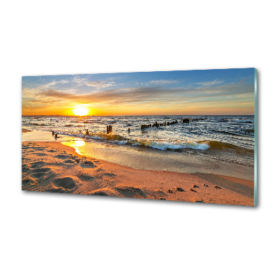 Kitchen splashback Sunset beach