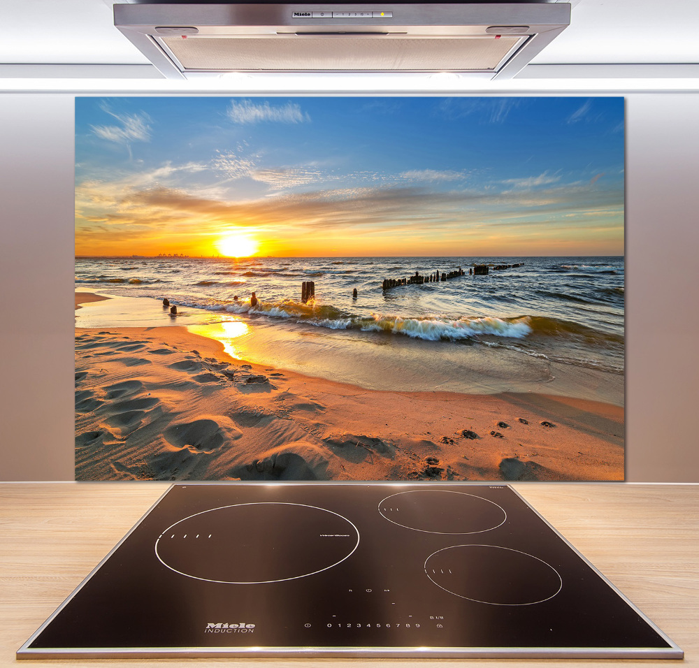 Kitchen splashback Sunset beach