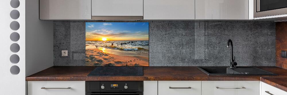 Kitchen splashback Sunset beach