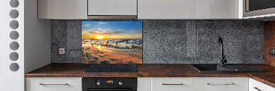 Kitchen splashback Sunset beach