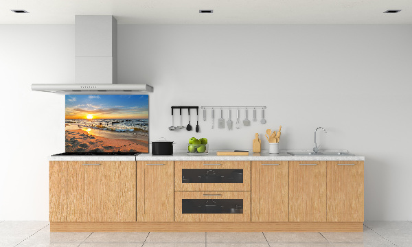 Kitchen splashback Sunset beach