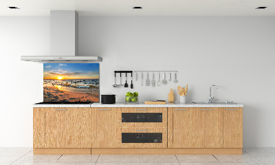 Kitchen splashback Sunset beach