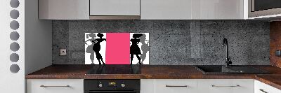 Cooker splashback Women's silhouettes