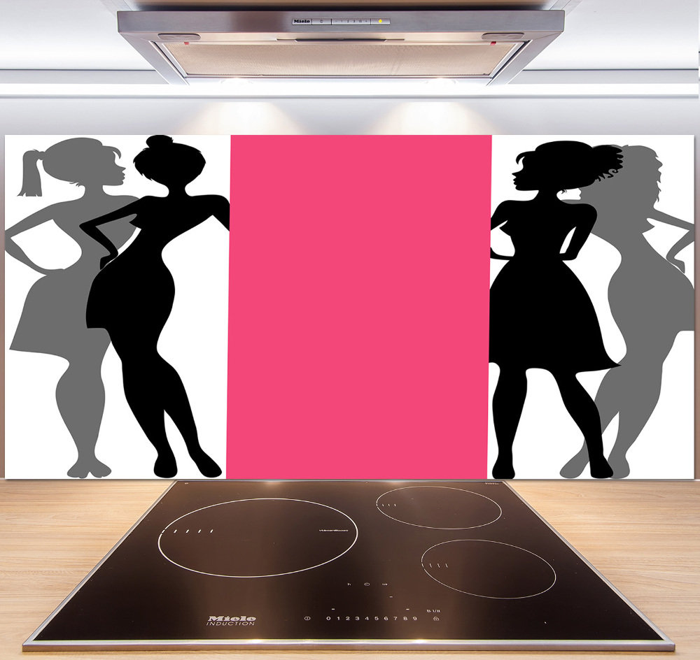 Cooker splashback Women's silhouettes