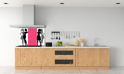 Cooker splashback Women's silhouettes