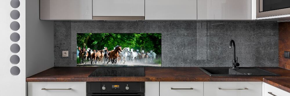 Cooker splashback Horses at gallop