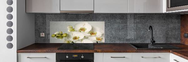 Cooker splashback White orchid