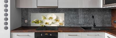 Cooker splashback White orchid