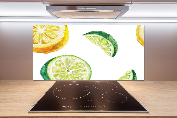 Cooker splashback Lemon and lime