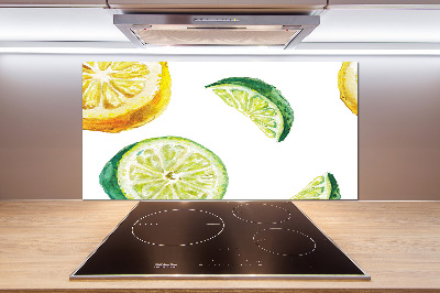 Cooker splashback Lemon and lime