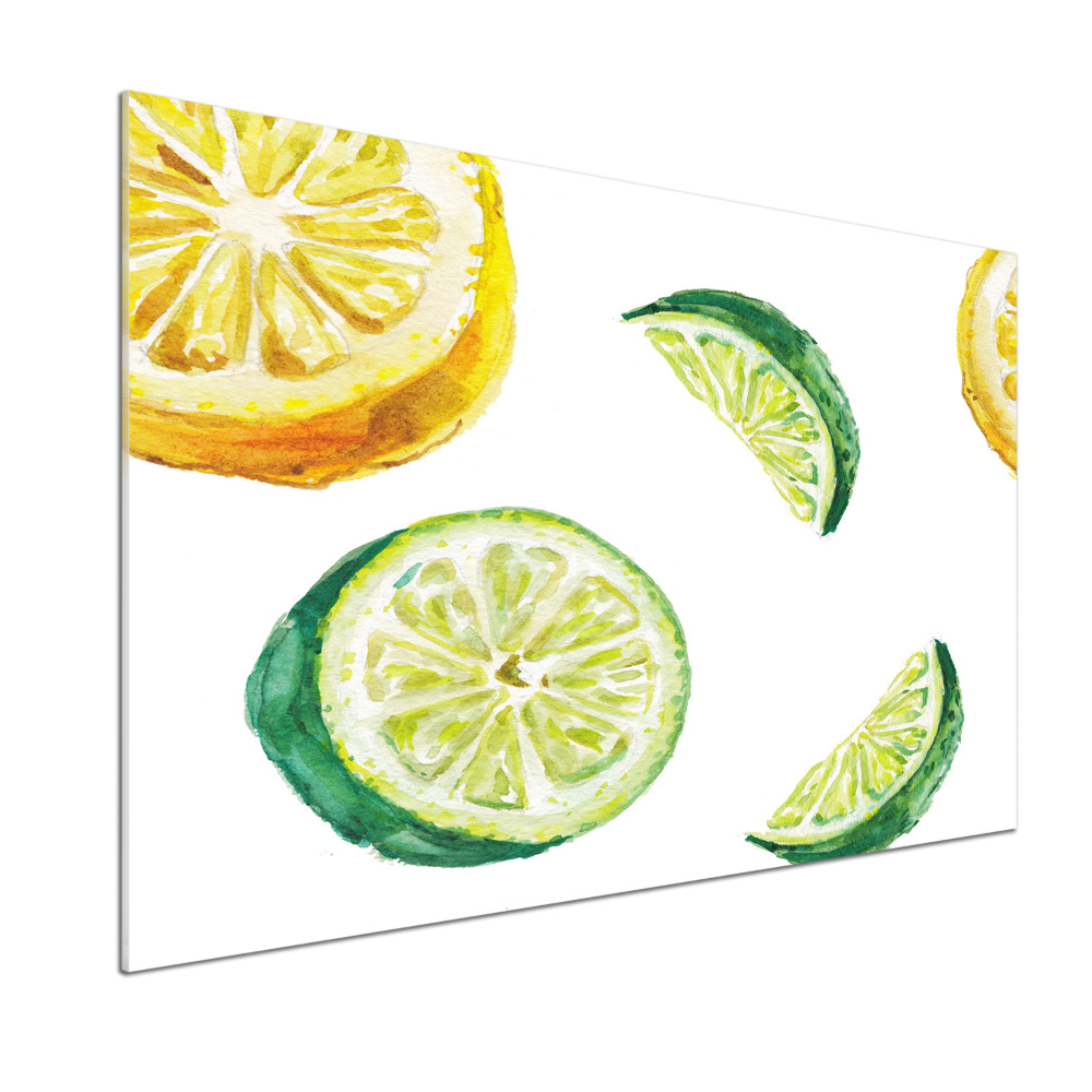 Cooker splashback Lemon and lime