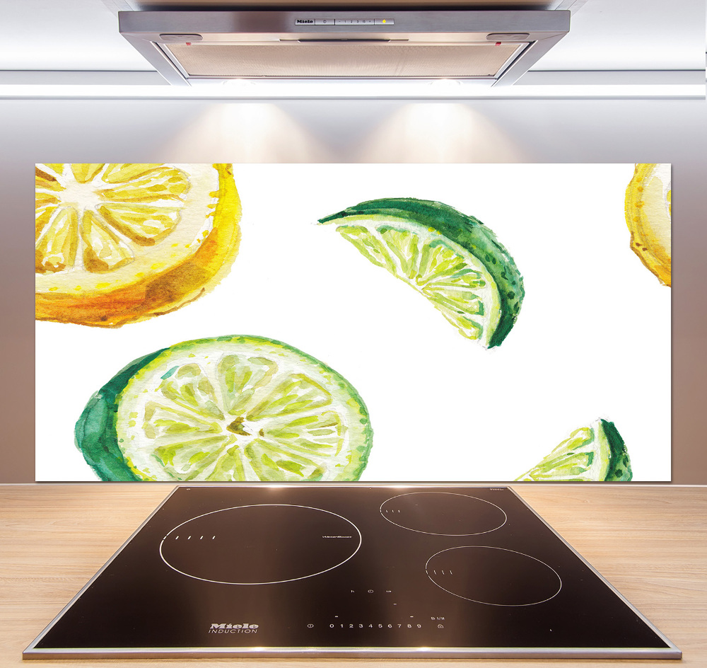 Cooker splashback Lemon and lime