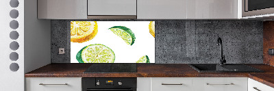 Cooker splashback Lemon and lime