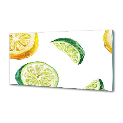 Cooker splashback Lemon and lime