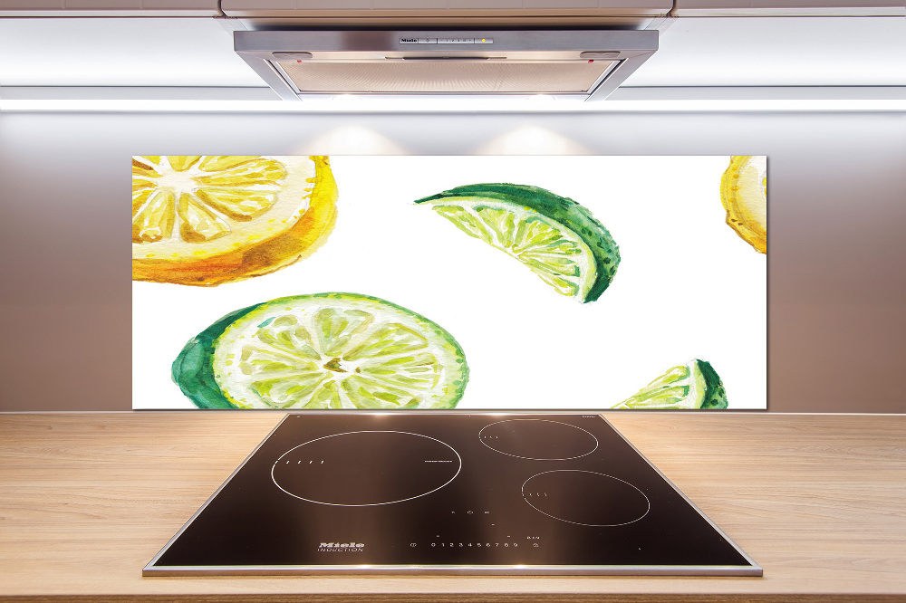 Cooker splashback Lemon and lime