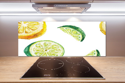 Cooker splashback Lemon and lime