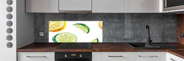 Cooker splashback Lemon and lime