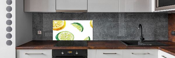 Cooker splashback Lemon and lime