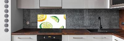 Cooker splashback Lemon and lime