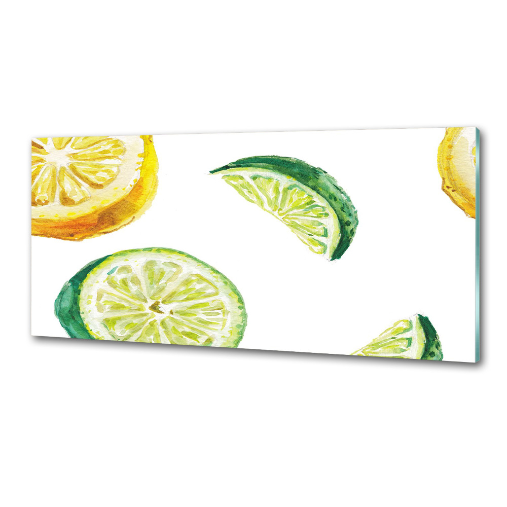 Cooker splashback Lemon and lime