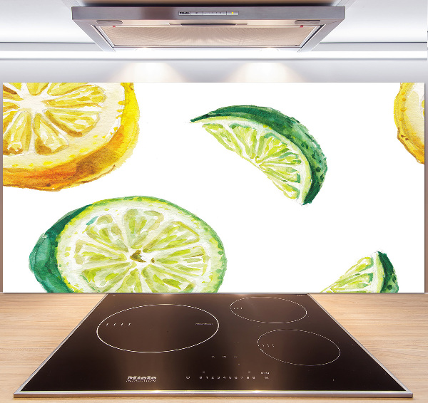 Cooker splashback Lemon and lime