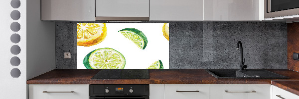 Cooker splashback Lemon and lime