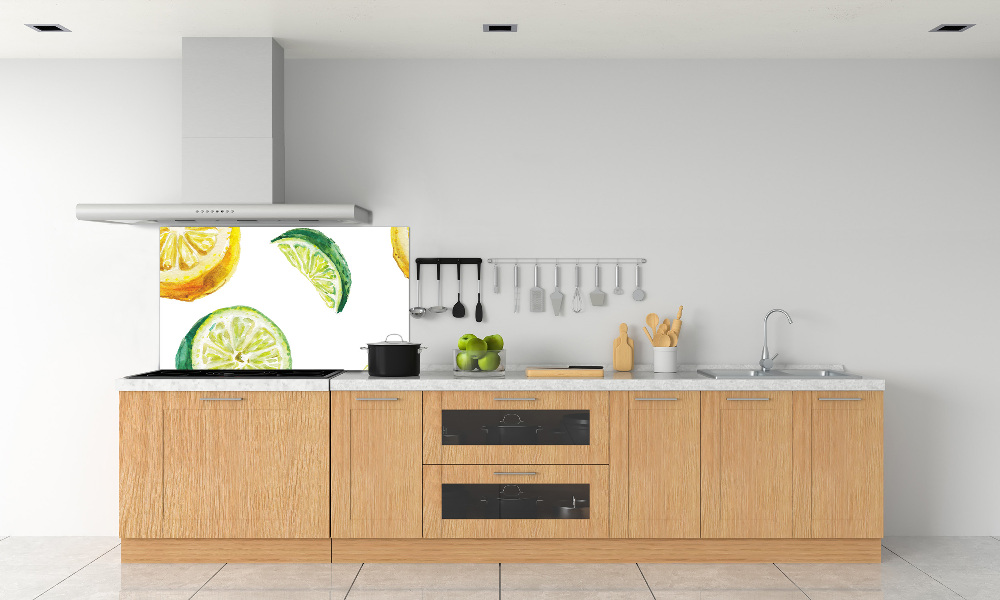 Cooker splashback Lemon and lime