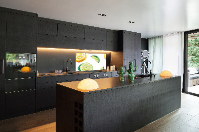 Cooker splashback Lemon and lime