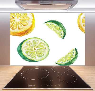 Cooker splashback Lemon and lime