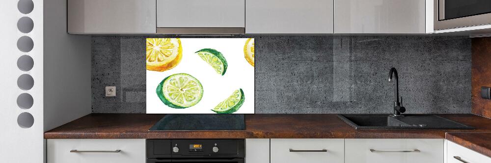 Cooker splashback Lemon and lime