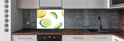 Cooker splashback Lemon and lime