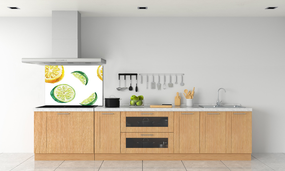 Cooker splashback Lemon and lime