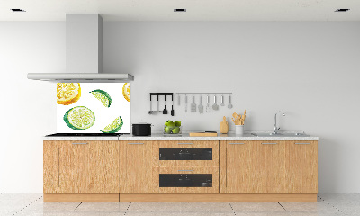 Cooker splashback Lemon and lime