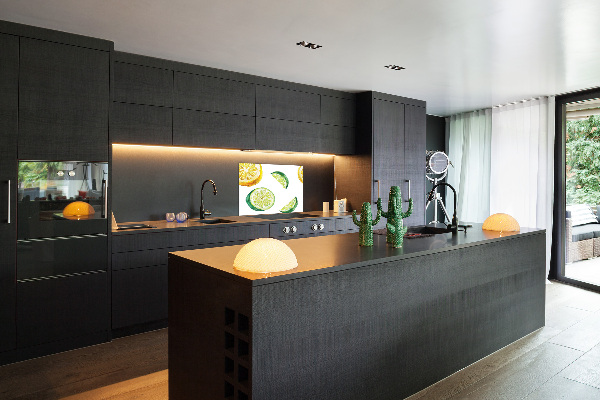 Cooker splashback Lemon and lime