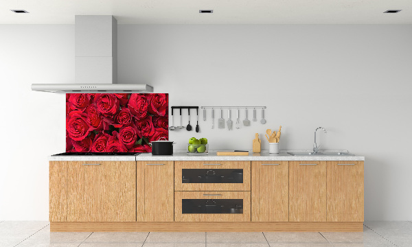 Cooker splashback Red roses