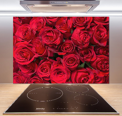 Cooker splashback Red roses