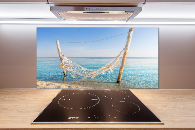 Kitchen splashback Hammock by the sea