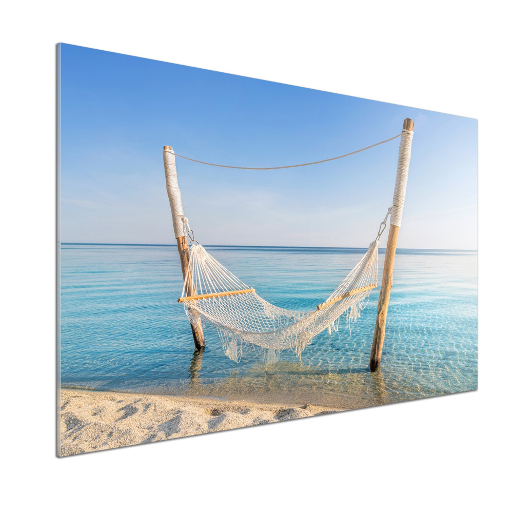 Kitchen splashback Hammock by the sea