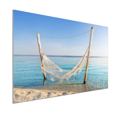 Kitchen splashback Hammock by the sea