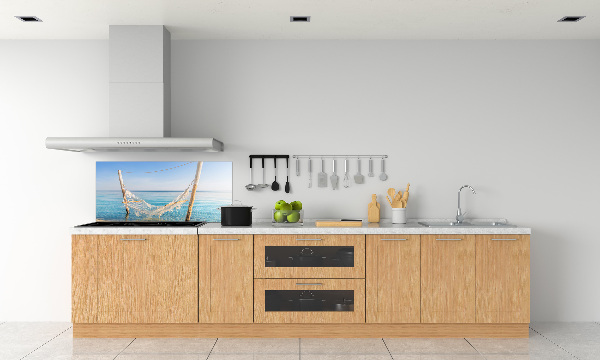 Kitchen splashback Hammock by the sea